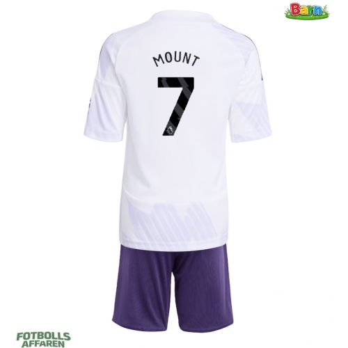 Manchester United Mason Mount #7 Bortaställ Barn 2025-26 Kortärmad (+ Korta byxor)